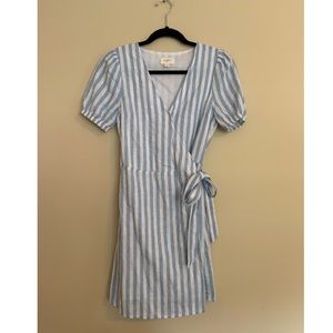 Everly Striped Wrap Dress